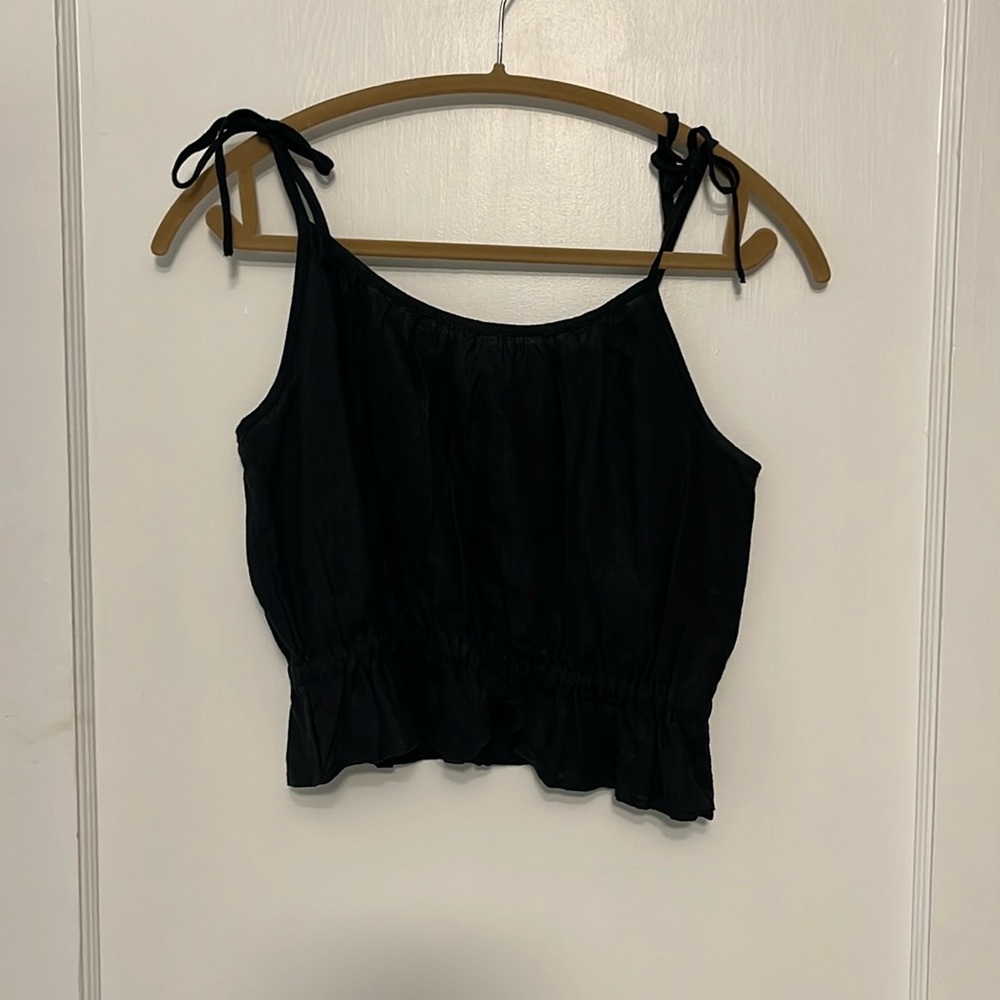 Linen peasant tank